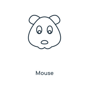 时尚设计风格的鼠标图标。在白色背景上隔离的鼠标图标。鼠标向量图标简单和现代平面符号为网站, 手机, 标志, 应用程序, ui。鼠