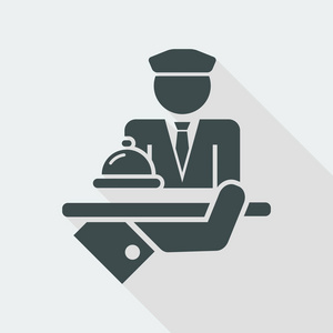 公寓托管旅馆的门卫图标照片