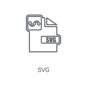 svg 线性图标。svg 概念笔画符号设计。薄的图形元素向量例证, 在白色背景上的轮廓样式, eps 10