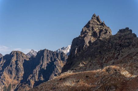 在高塔特拉山区 Mnich 首脑会议一个视图