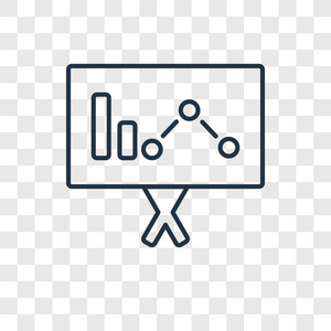 在透明背景上隔离的演示文稿图标.