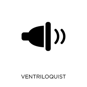 ventriloquist 图标。电影收藏中的电影符号设计。简单的元素向量例证在白色背景