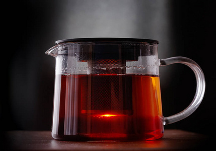 玻璃茶壶红茶图片