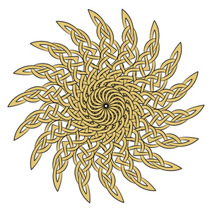 在古代欧洲装饰的凯尔特风格的太阳照片