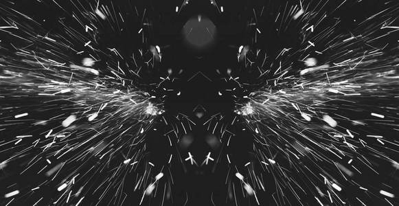 很黑的人像照片明亮的火花在一个黑色的背景, 黑色的白色照片照片