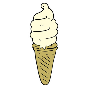 动画片涂鸦冰淇淋