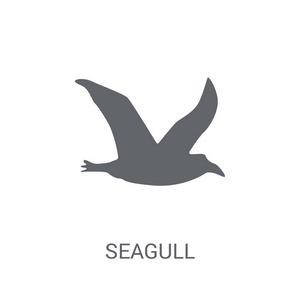海鸥图标。时尚的海鸥标志概念上的白色背景从动物收藏。适用于 web 应用移动应用和打印媒体