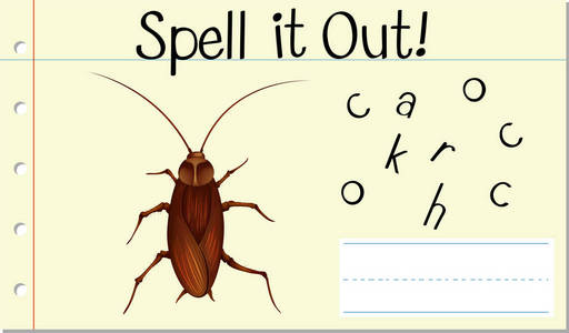 拼写出来蟑螂的插图