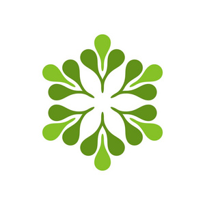 简单的标志在花卉主题在白色背景