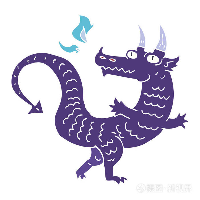动画片涂鸦魔法龙
