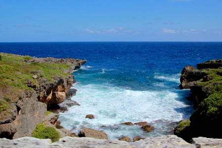 蓝色的海水，塞班岛