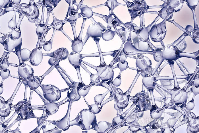 在蓝色背景, 生命和生物医学科学, 分子研究分子图