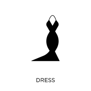 礼服图标。服装收藏中的服装符号设计。简单的元素向量例证在白色背景