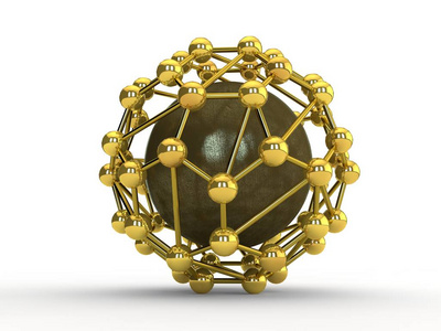 医学和纳米技术的发展理念.抽象, 3d 渲染照片