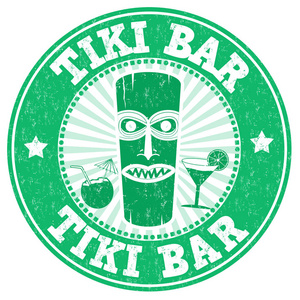 Tiki 酒吧签字或者盖章