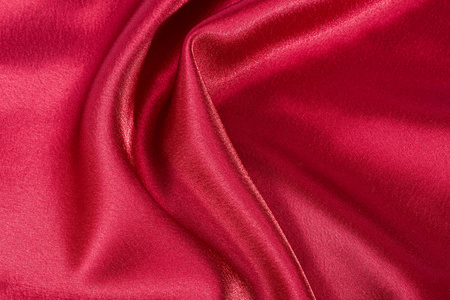 丝绸背景，红色闪光布纹理