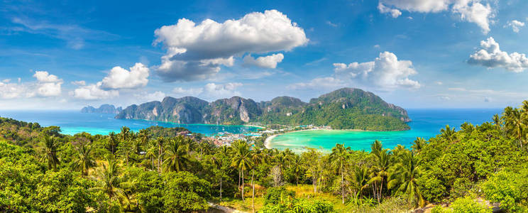 夏季, 泰国皮皮岛的全景