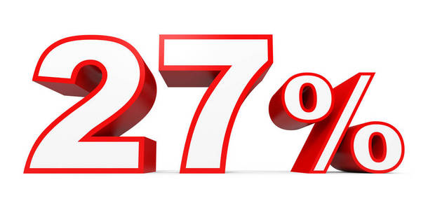 折扣27阿拉伯文数字 37, 三十七, 从中提琴的花, 被隔绝在白色背景上