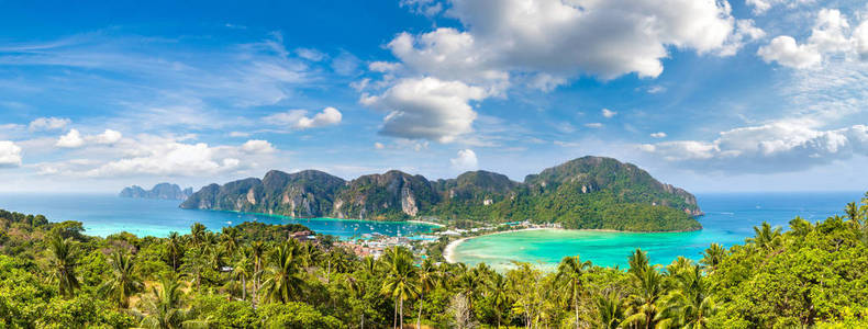 夏季, 泰国皮皮岛的全景