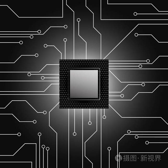 微处理器.微芯片.电路板