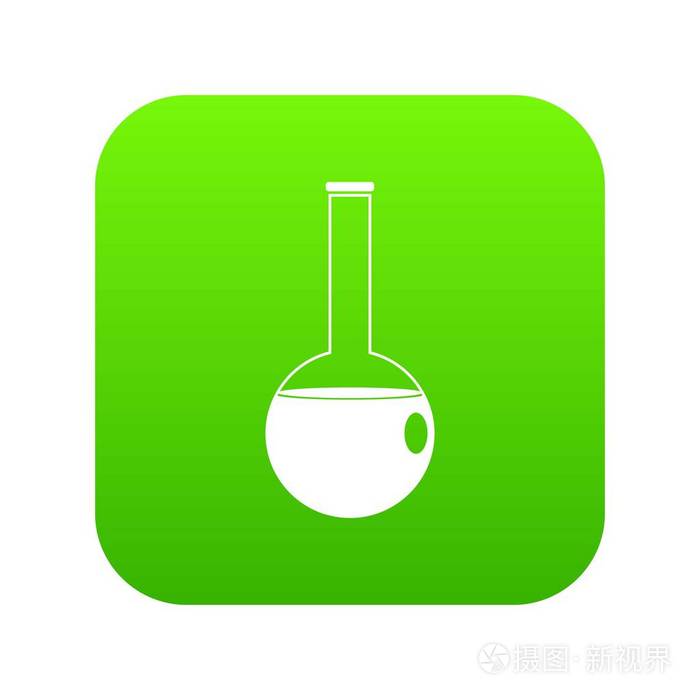 化学烧杯图标数字绿色