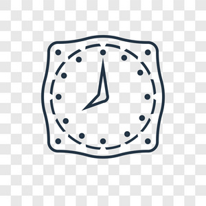 时尚设计风格的时间图标。在透明背景上隔离的时间图标。时间矢量图标简单和现代平面符号为网站, 移动, 标志, 应用程序, ui。时