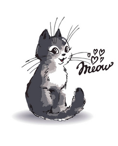 怎样画小猫小猫图片-怎样画小猫小猫素材-怎样画小猫小猫插画-摄图新