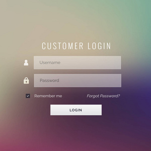大客户登录窗体设计模糊背景