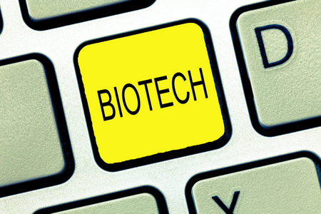 写笔记显示生物技术。商业照片展示研究分析生物过程遗传操作科学