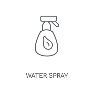 喷水概念笔画符号设计.