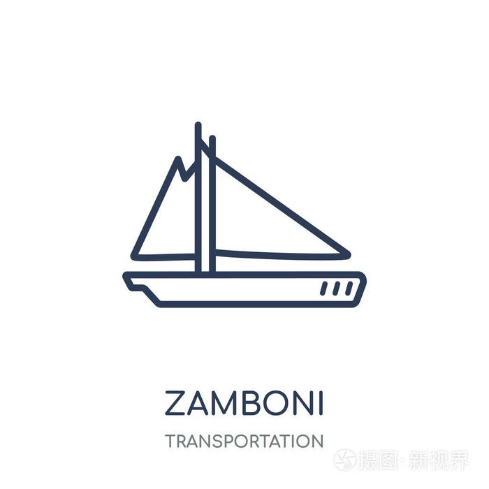 赞博尼的偶像。zamboni 线性符号设计从运输集合