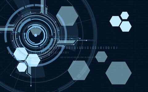 矢量抽象技术数字显示背景设计