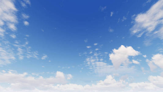 与小小的云，多云的蓝色天空抽象背景，蓝色天空背景 3d 楼效果图