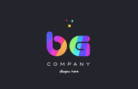 bg b g 色彩虹创意颜色字母表字母标志 ico