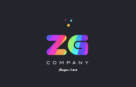 zg z g 色彩虹创意颜色字母表字母标志 ico