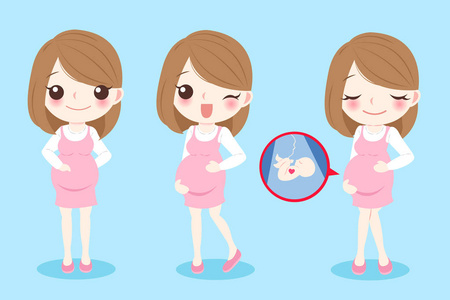 怀孕筛查概念希腊女神, 古希腊神话卡通人物矢量插图白色背景卡通孕妇