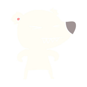 愤怒的北极熊平板彩色动画片