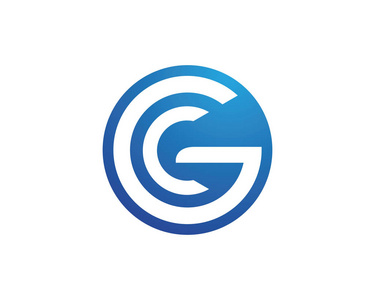 g 字母标志和符号的模板图标照片