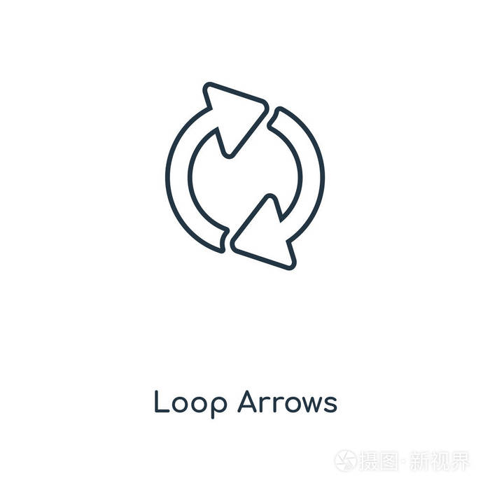 循环箭头矢量图标简单和现代平面符号为网站, 移动, 标志, 应用程