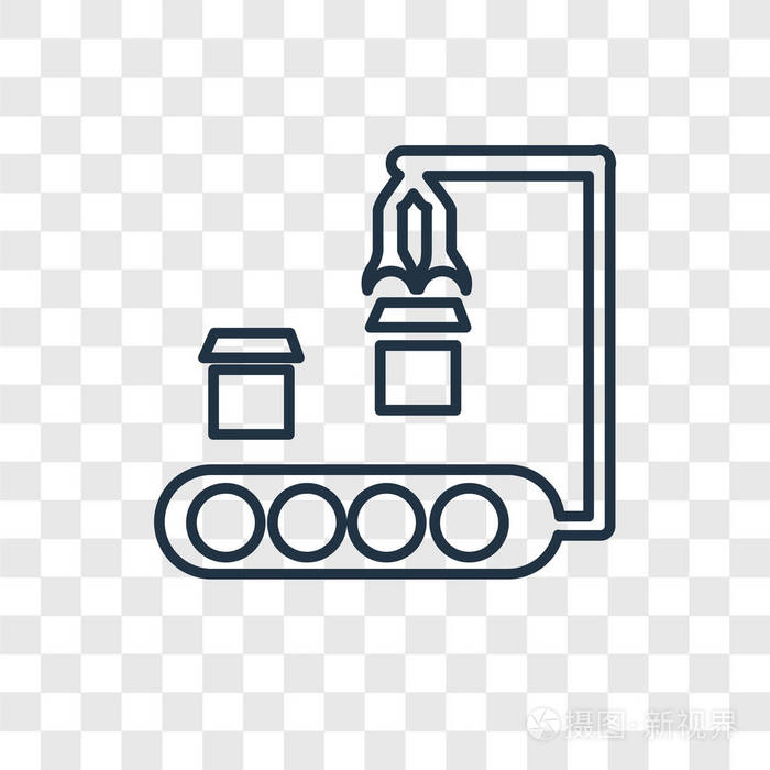 在透明背景上隔离的传送带图标.