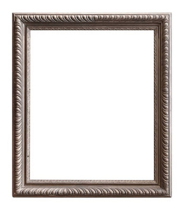 银色框架为绘画,镜子或相片查出在白色背景照片