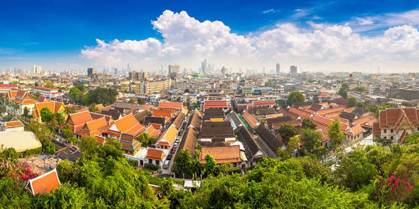 泰国曼谷金山寺全景