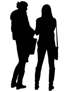 两个人剪影图片