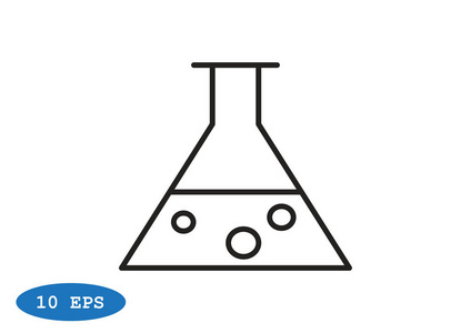 化学瓶简单 web 图标