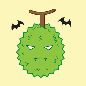 泰国国王的水果榴莲卡通人物照片