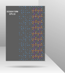 摘要格式海报宣传册传单设计模板布局矢量波