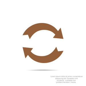 圆中的旋转箭头照片