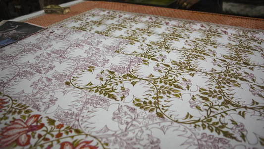 雕版印刷对纺织品的印度。斋浦尔块印刷传统