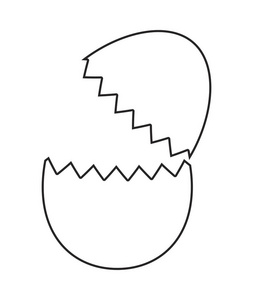 破的蛋剪影矢量符号图标设计