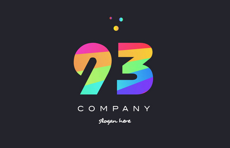 93 90 三色彩虹创意数字阿拉伯数字 lo照片